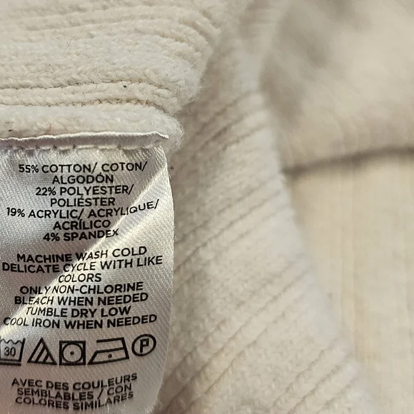 Elegant White LOFT Women's Cotton Knit Sweater - Picture 9 of 10